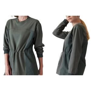 ATHLETA Size 1X TRIUMPH HYBRID CREWNECK SWEATSHIRT OVERSIZED GORPCORE ATHLEISURE